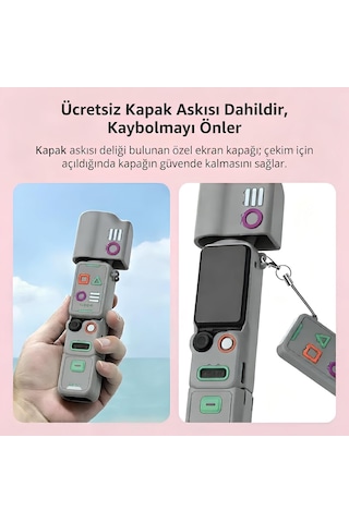 Lexroo Djı Osmo Pocket 4 İle Uyumlu Silikon Koruyucu Kılıf Çok Renkli