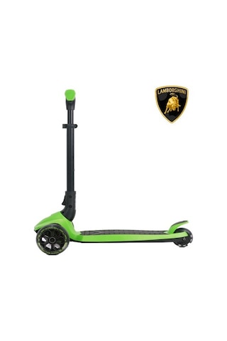 Kolay Katlanabilir Işıklı Çocuk Scooter 3 Tekerlekli Açık Mavi