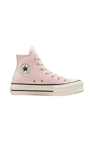 Converse Chuck Taylor All Star Lift Kadın Pembe Süet Platform Sneaker-6934 Pembe