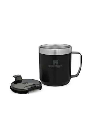 The Legendary Camp Mug Kapaklı Termos Bardak 0.35l 12oz - Matte Black Pebble Siyah