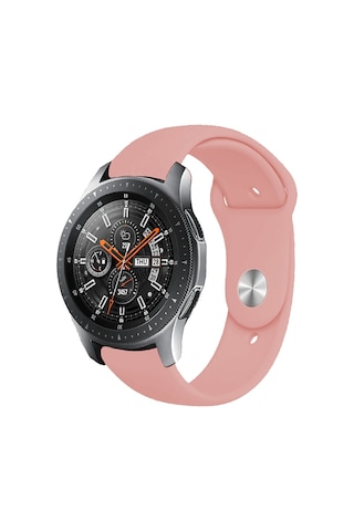 E2M Samsung Uyumlu Watch 22mm KRD-19 Classic Silikon Pembe