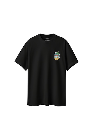 Velvoria Unisex Oversize Siyah Summer T-shirt