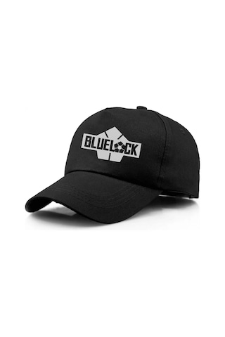 Blue Lock Logo Siyah Şapka