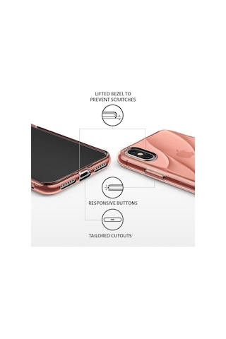 Ringke Flow Apple Uyumlu iPhone X İle Kılıf Rose Gold