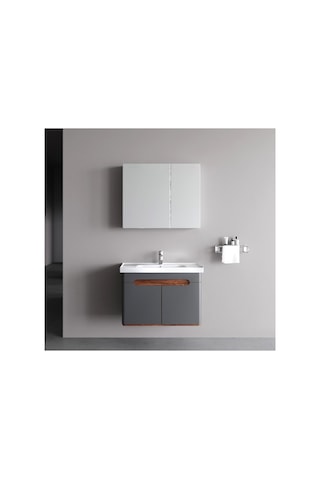 Wins Aizanoi 80 Cm Antrasit/barok Banyo Dolabı Gri