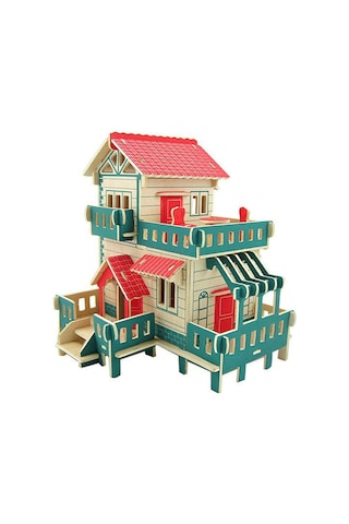 75 Parça 3D Ahşap Maket Puzzle Kırsal Ev Rural House Woodcraft
