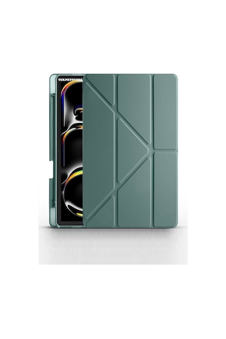 Apple Uyumlu iPad Pro 11 Inç 2024 M4 Kılıf Kalem Şarj Bölmeli Stadlı Uyku Modlu Arkası Silikon Akıllı Case Kılıf