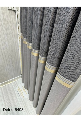Nivemeshome Defne Gri Ft614166 V-5403 1/3 Sık Pileli Fon Perde Apm Gri