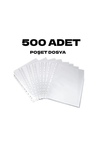500 Adet A4 Şeffaf Dosya Föy Poşet Dosya 1