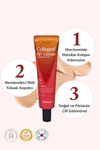 Collagen Bb Cream Mükemmel Kapatıcılık Sunan Yoğun Nem & Doğal Görünüm Etkili Bb Cream Light - Medium