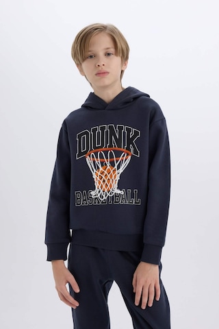 DeFacto Erkek Çocuk 2'li Takım Kapüşonlu Baskılı Sweatshirt Beli Paçası Lastikli Eşofman Altı B0410A824CWAR225