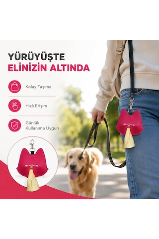 Kedi Köpek Dışkı Poşeti Taşıma Çantası Asorti Renk - Evcil Hayvan Tuvalet Poşeti Kutusu - Karabinalı Asma Aparatlı Poop Bag Tutucu - Gezdirme, Seyahat Ve Günlük Kullanım Aksesuarı Herhangi Bir Renk