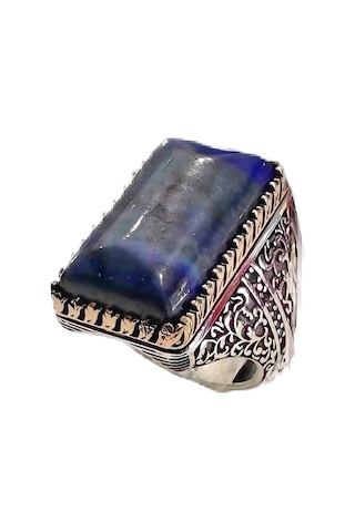 Lapis Taşlı Erkek Yüzük 250058263g32y Gümüş