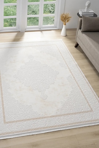 Seyran Halı Lima 0562 Bej Akrilik Makine Halısı