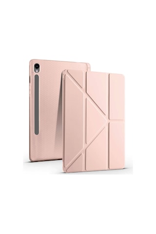 Galaxy Uyumlu Tab S10 Fe Kılıf Tri Folding Kalem Bölmeli Standlı Kılıf Tablet Kılıfı