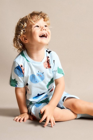 Defacto Hayvan Baskılı 2li Pijama Açık Mavi Takımı Erkek Bebek H7902a526hsbe440 Mavi-be440
