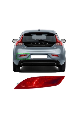 Volvo V40 Arka Tampon Reflektör Sis Farı Stop 2013 2019 Sol
