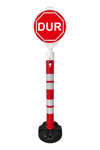 Levhalı Uyarı Dikmesi Seti 120 Cm - Kauçuk Tabanlı-set13