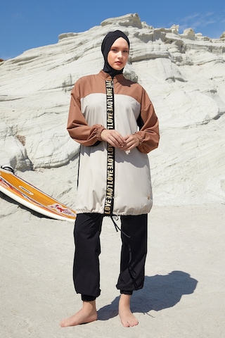 Uv Korumalı Spor Likra Tam Kapalı Tesettür Mayo 1211 Siyah10 Siyah10