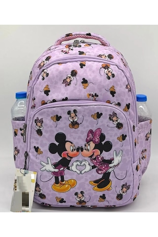 3lü Set Okul Çantası Kız Lüx Okul Çantası Miki Mor