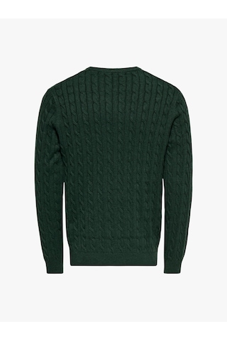 Only & Sons Onslouı Reg 12 Cabel Crew Knıt Noos Erkek Yeşil Kazak - Os22033762