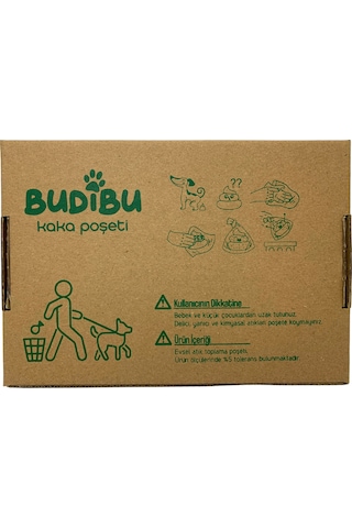 Budibu Köpek Kaka Poşeti Dışkı Torbası12 Rulo + Taşıma Çantası Siyah