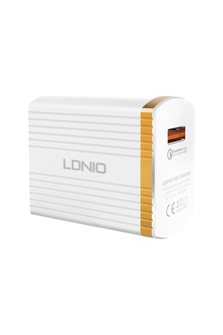 Ldnıo A1302q 2 İn 1 18w Qc3.0 Usb Arayüz Izgara Şekili Seyahat Şarj Cihazı Tip-c / Usb-c Veri Kablosu İle Cep Telefonu Şarj Cihazı, İngiltere Fişi Diğer