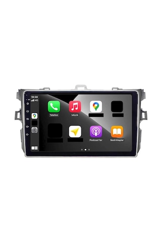 Toyota Corolla Izgarasız Çerçeve Android Multimedya Sistemi 4-64 Cadence R18 2007-2013 Ön Kayıt Kamera Hediyeli 9"