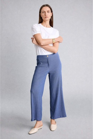 Defacto Culotte Düz Paça Bürümcük Pantolon H8605ax26hsın113 İndigo-ın113