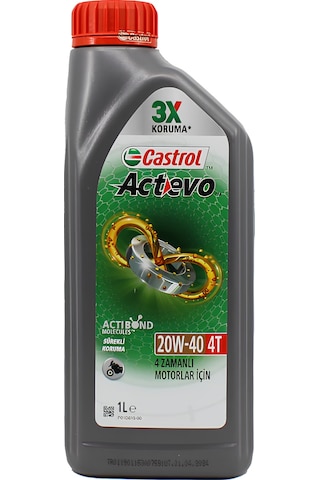 Castrol Actevo 20W40 4t 1 L 4 Zamanlı  Motosiklet Yağı
