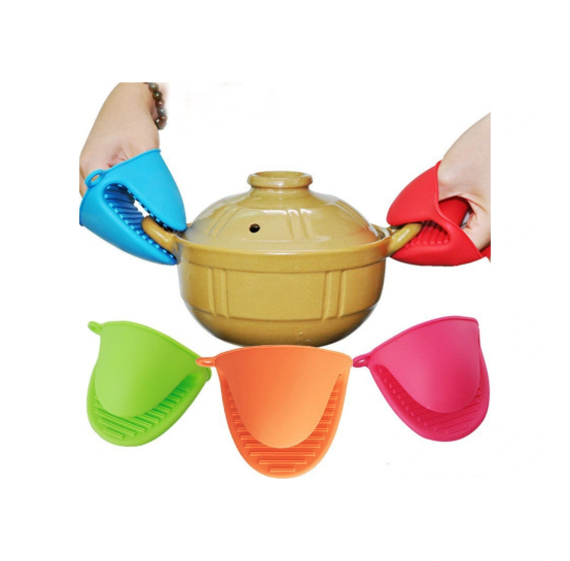 Dofolink Küçük Eller İçin Yemek Dereceli Silikon Fırın Eldiveni - Isıya Dayanıklı, Kaymazsız, Fırın/pan/grill Uygun, Makine Yıkama Uygun Kırmızı Çok Renkli