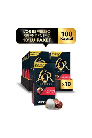 L'or Splendente Intensity 7 Nespresso Uyumlu Kapsül Kahve 10 x 10'lu