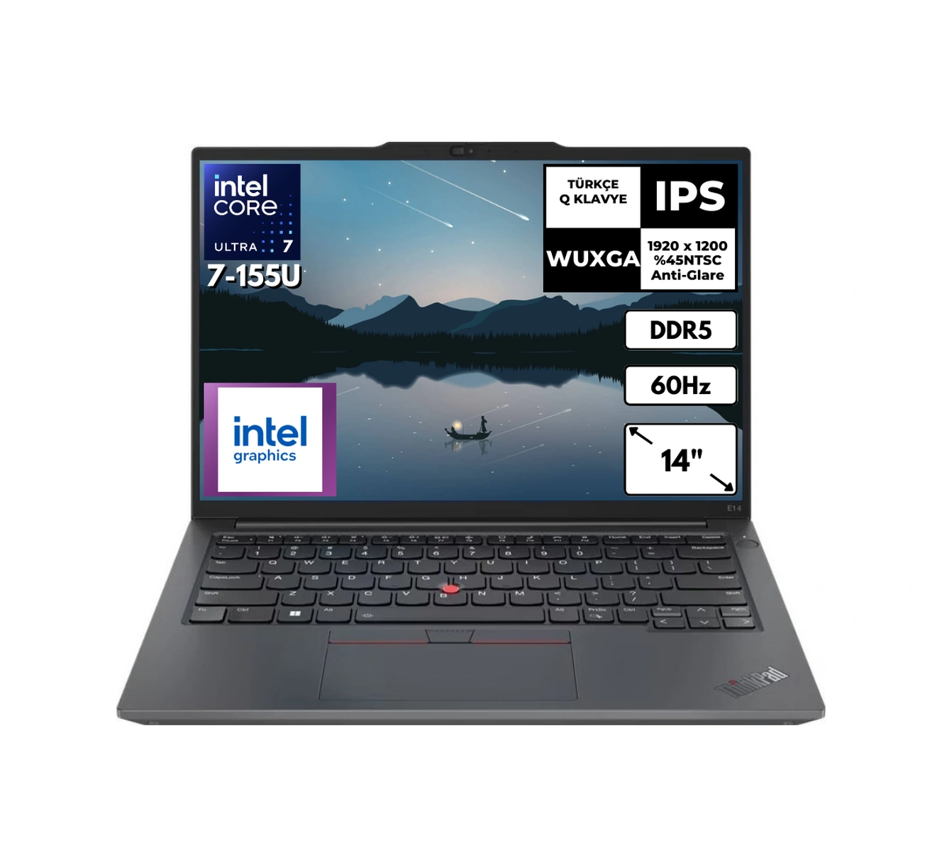 Lenovo ThinkPad E14 G6 21M8S0LRTXAT2 Ultra7-155U 16 GB 512 GB SSD 14" Wuxga Free Dos Dizüstü Bilgisayar
