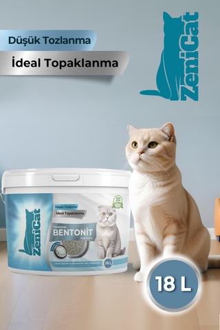 Zenicat Marsilya Sabunu Kokulu Renkli İnce Bentonit Kedi Kumu 18 L