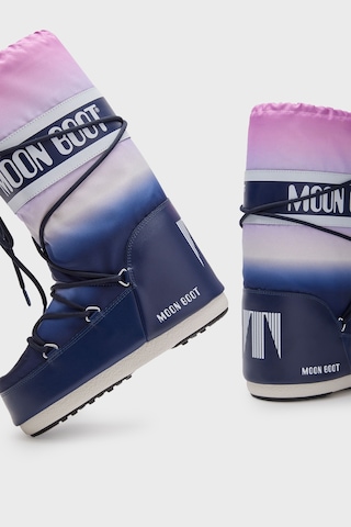 Moon Boot Kadın Kar Botu 80d1402920 F003 Mavi-Siyah Mavi - Siyah