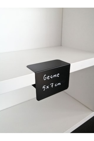 10 Adet Silinebilir Karatahta Siyah Etiket Ahşap Raf İçin 5 x 7 CM