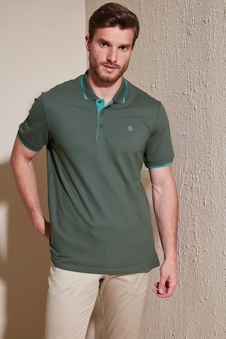 Buratti % 100 Pamuk Düğmeli Regular Fit Erkek Polo Yaka T Shirt 5902118 Haki-Mint