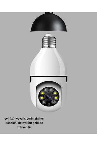 Akıllı - 429 - Duy Kamera 360 Derece Dönebilir Ve - Smglobal - Ptz Teknolojili