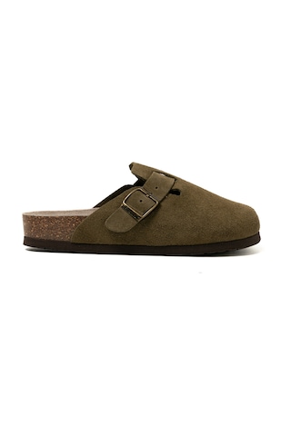 Terlik Kadın Rıva G105944 Genuins Velour Kaki Velour Kaki