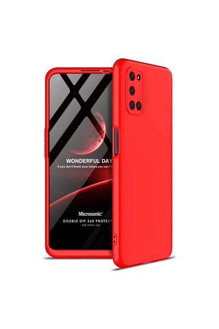 Için Kılıf Double Dip 360 Protective Kırmızı A52 İle Uyumlu Kılıf - Kırmızı