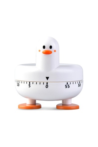 Fortunelane Beyaz Ördek Mutfak Zamanlayıcı - Pil Gerektirmeyen Hatırlatıcı