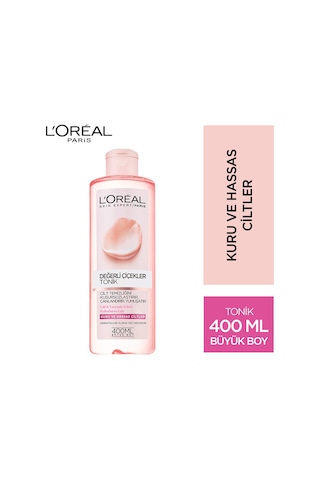 L'Oreal Paris Değerli Çiçekler Kuru ve Hassas Ciltler için Tonik 400 ML