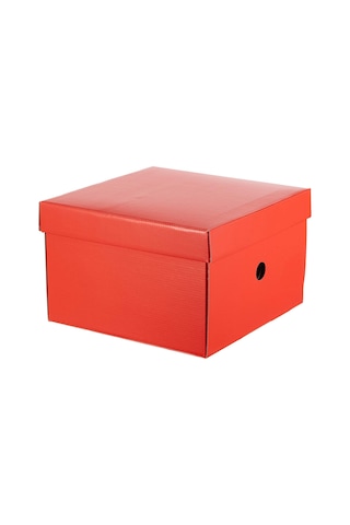 Mas Rainbow Karton Kutu Çok Amaçlı 27x27x17 CM 8224 Kırmızı
