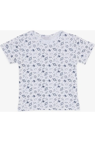 Breeze Girls & Boys Erkek Çocuk Şortlu Takım Uzay Temalı 1.5-5 Yaş, Ekru-ekru Ekru