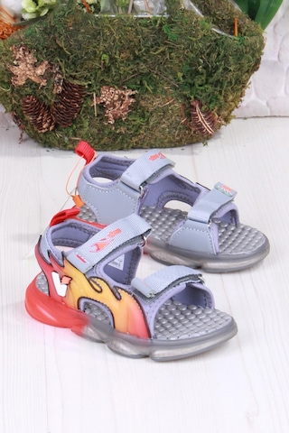 Vicco 332.b25y.256 Jack Gri Rahat Esnek Işıklı Erkek Çocuk Sandalet Gri