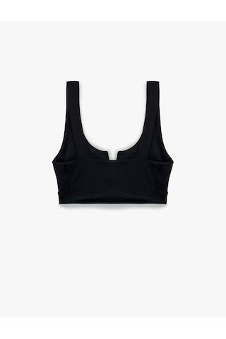 Koton Slim Fit V Yaka Kolsuz Kaplı Sporcu Sütyeni Lacivert 6sak30270nk