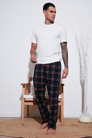 Buratti Pamuklu Regular Fit Normal Bel Düz Paça Cepli 2'Li Paket Erkek Pijama Altı 6574003S2 Yeşil-Yeşil
