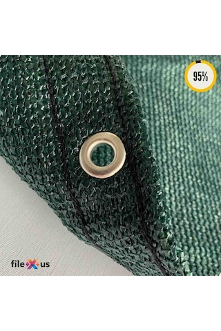 %95'Lik Örgü Tel-Tel Çit Filesi-Koyu Yeşil |Güçlendirilmiş Kenar