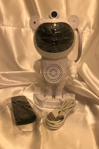 Astronot Gece Lambası Galaxy Projektör Led Galaksi Işık Projektörü Çok Renkli Nebula Galaksi Yıldızl Çok Renkli