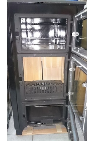 Rekor Lima Tuğlalı Döküm Şömine Kuzine Fırınlı Camlı Uyuyan Soba Döküm